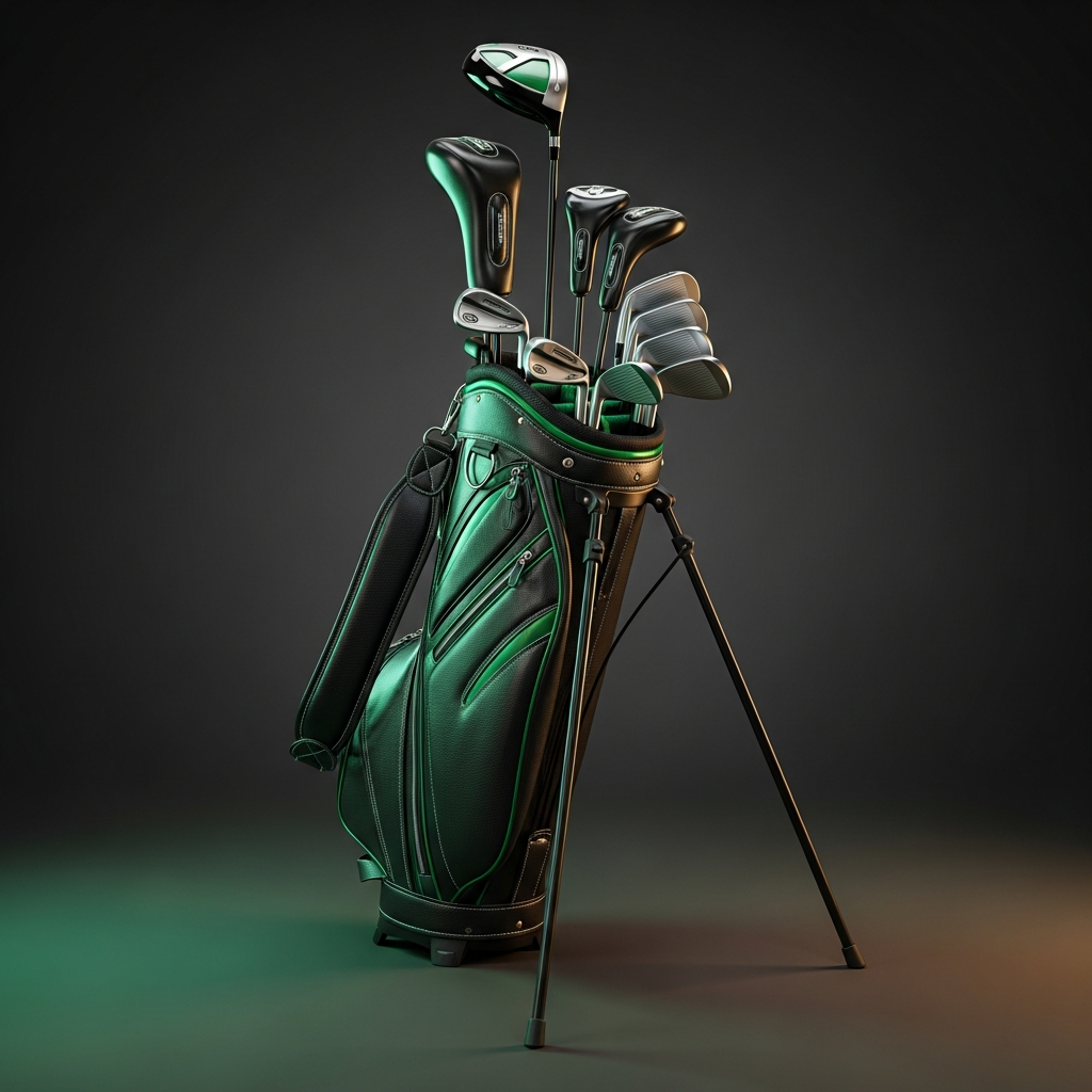 Emerald Leather Stand Bag